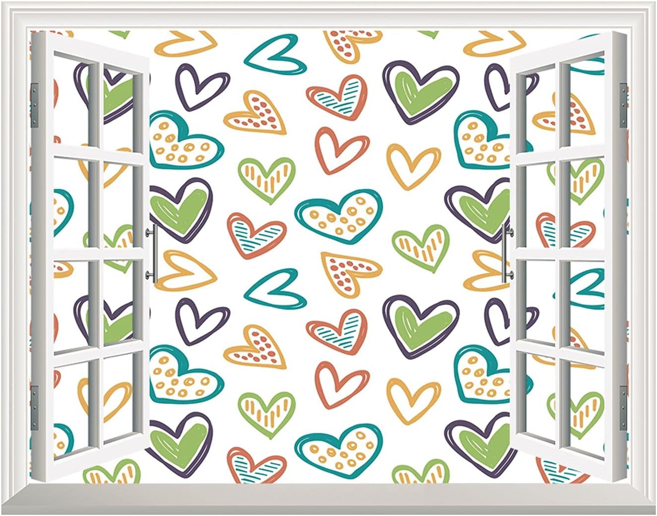 Amazon ウォールステッカー シール 愛 ロマンチック ハート 感情 赤 ロマンス ハッピー 壁紙 はがせる ガラス 窓 Diy パーティー イベント 100 80cm ウォールステッカー オンライン通販