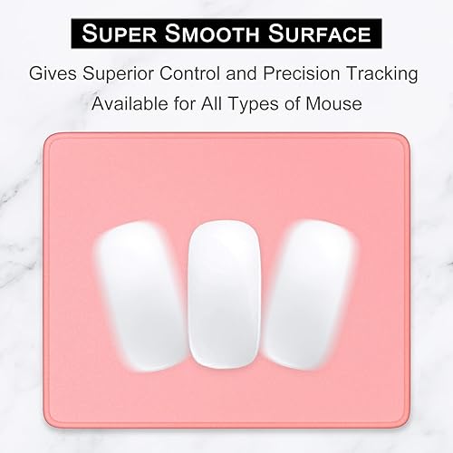 Miniatura 2 de Hsurbtra Alfombrilla de mouse cuadrada con textura premium de 10.2 x 8.3 pulgadas, borde cosido antideslizante, impermeable, alfombrilla de mouse de