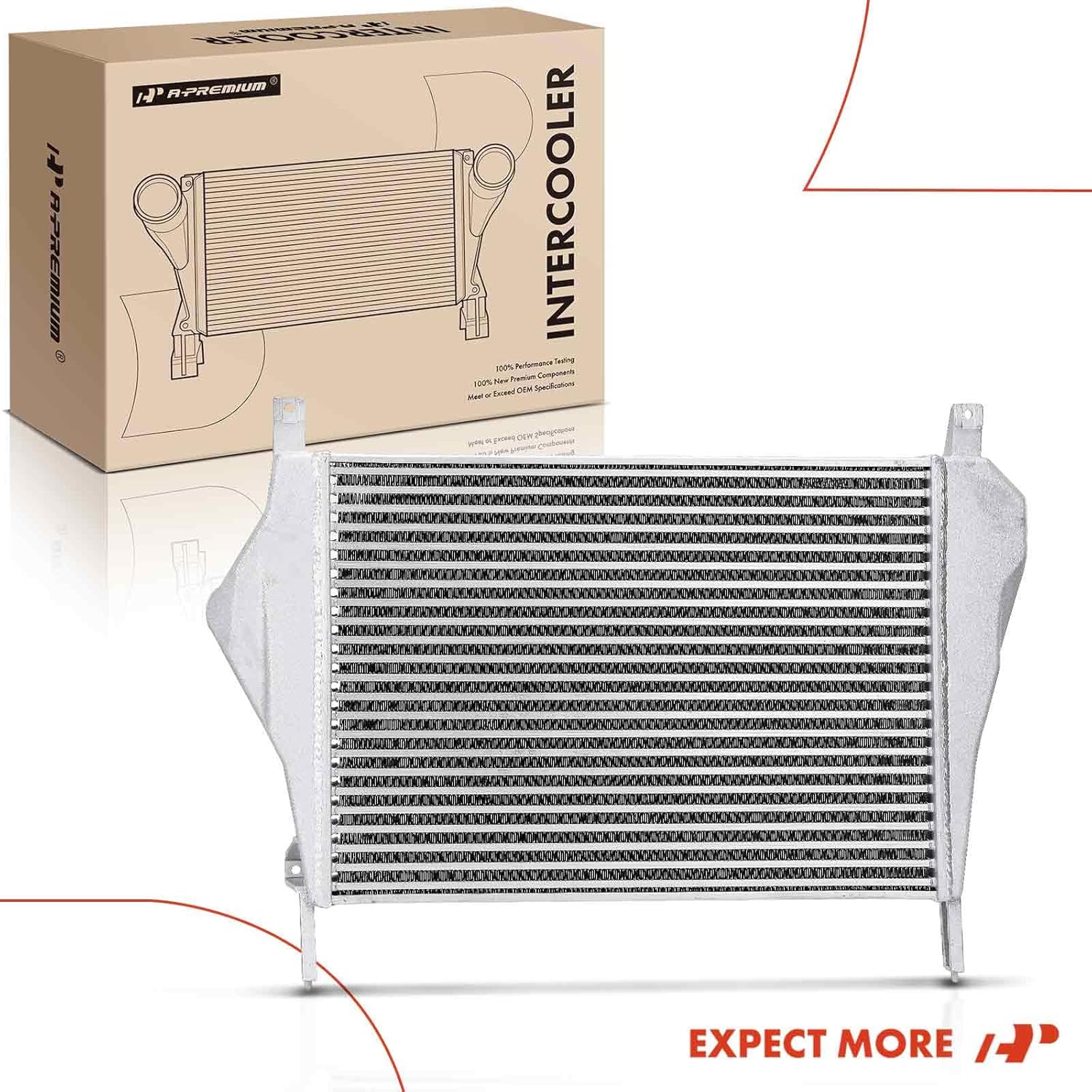 A-Premium Turbo Intercooler Compatible with Ford E-350/E-450 Super Duty 2008-2010, 6.0L Turbocharged, for 6C2Z6K775A
