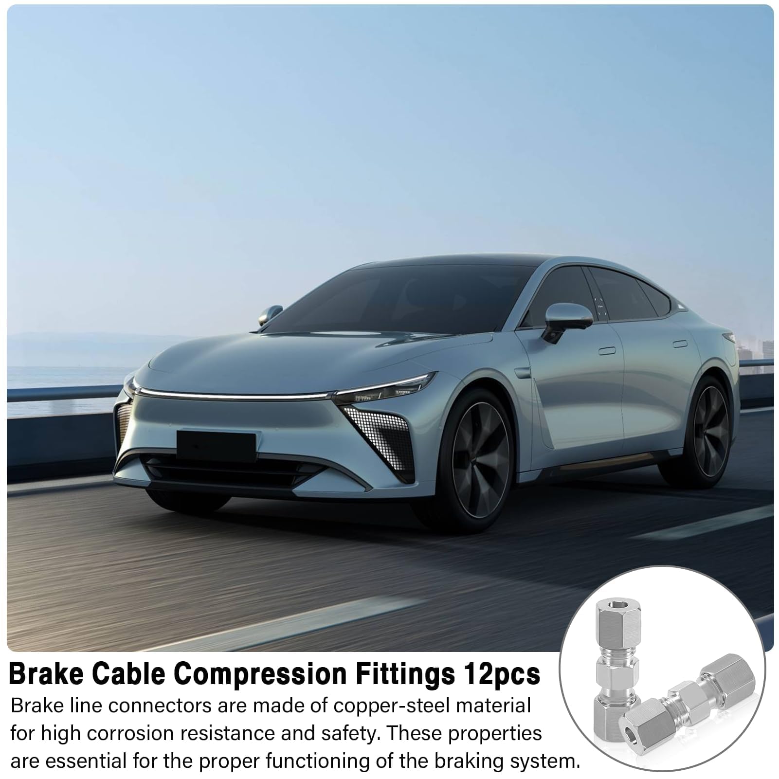 Connettori Linea Freno 4.75 Mm - Raccordi In Rame Nichelato Per Impianti Frenanti Auto - Foto 10