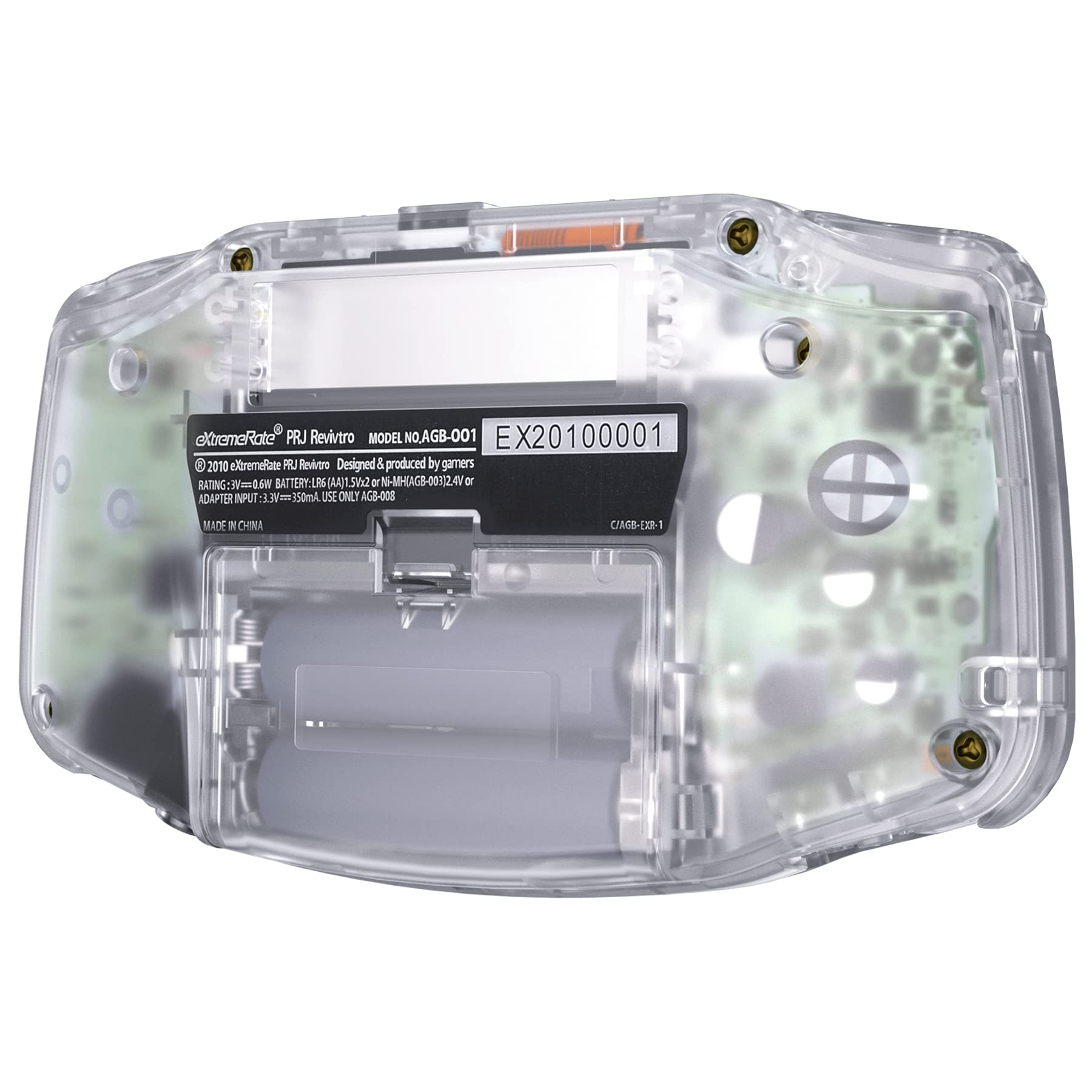 eXtremeRate Cover Scocca Tasti Custodia Pulsanti Shell Ricambio per Gameboy Advance GBA Console-Compatibile con IPS & Standard LCD-NON Include Console&IPS Schermo(Trasparente)