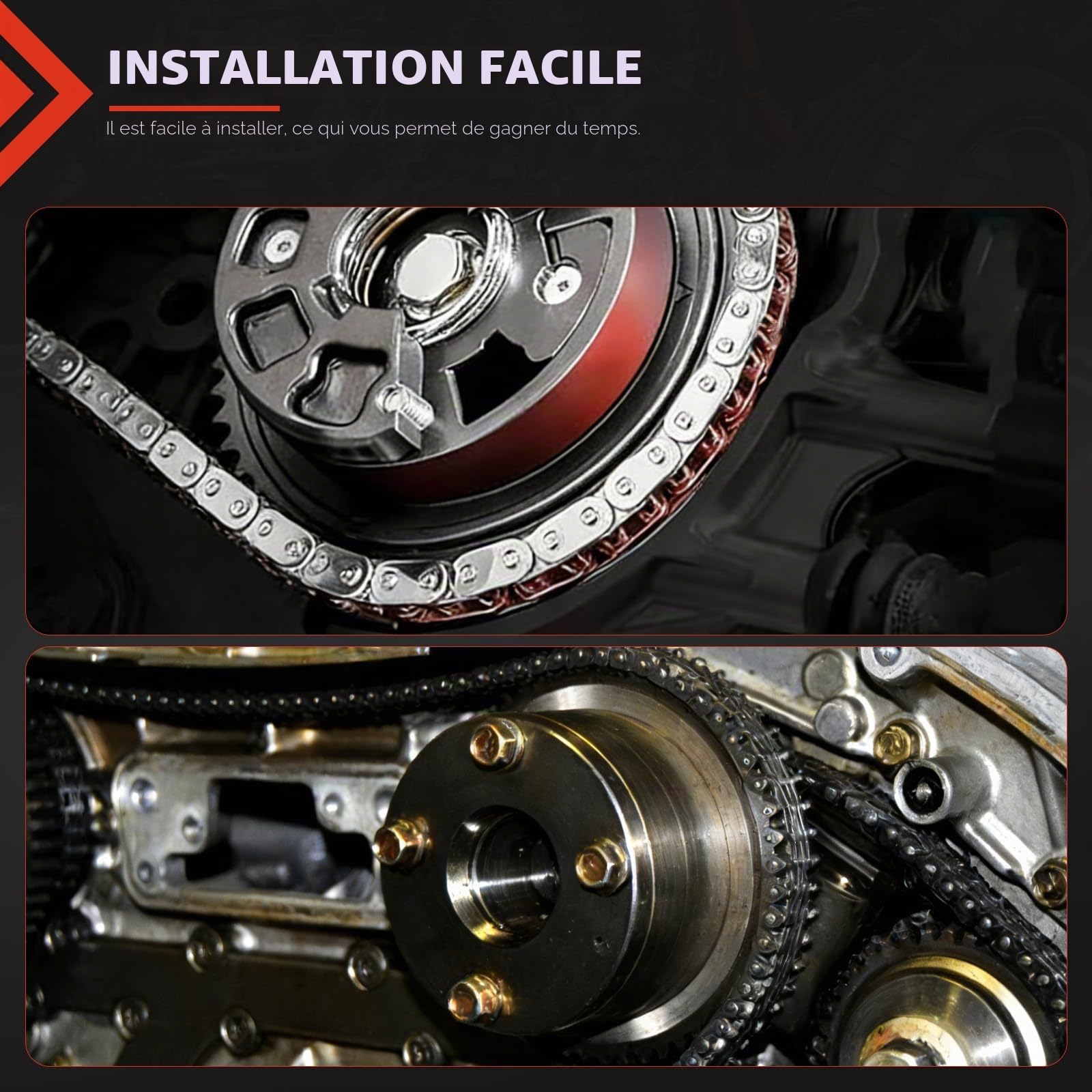 Kit chaîne de distribution 55562234 compatible avec Astra J P10 Corsa D S07 Corsa E X15 Insignia A 1.2L 1.4L Aveo T300 Cruze J300 J305 J308 5636360 90529570 637241 55353997 55353998