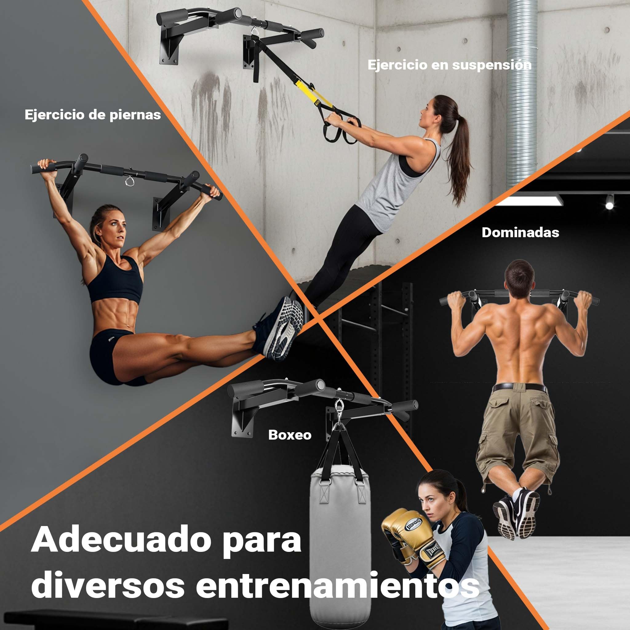 Barra de dominadas para montaje en pared hasta 200 kg, de acero con asas acolchadas, accesorio de fitness lanza de flexiones para entrenamiento en casa para diversos ejercicios deportivos