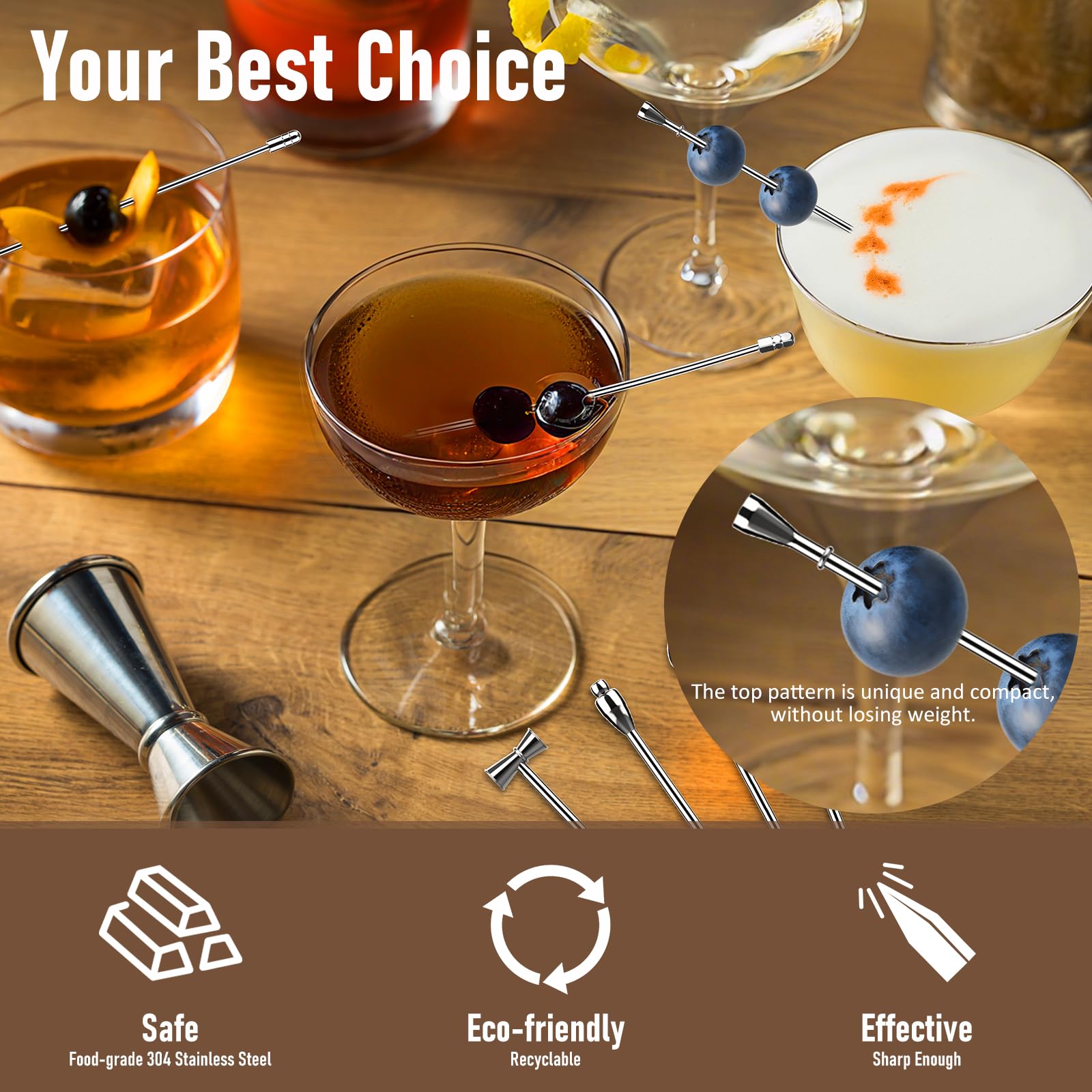 Palillos de cóctel, bar y aperitivos de fiesta
