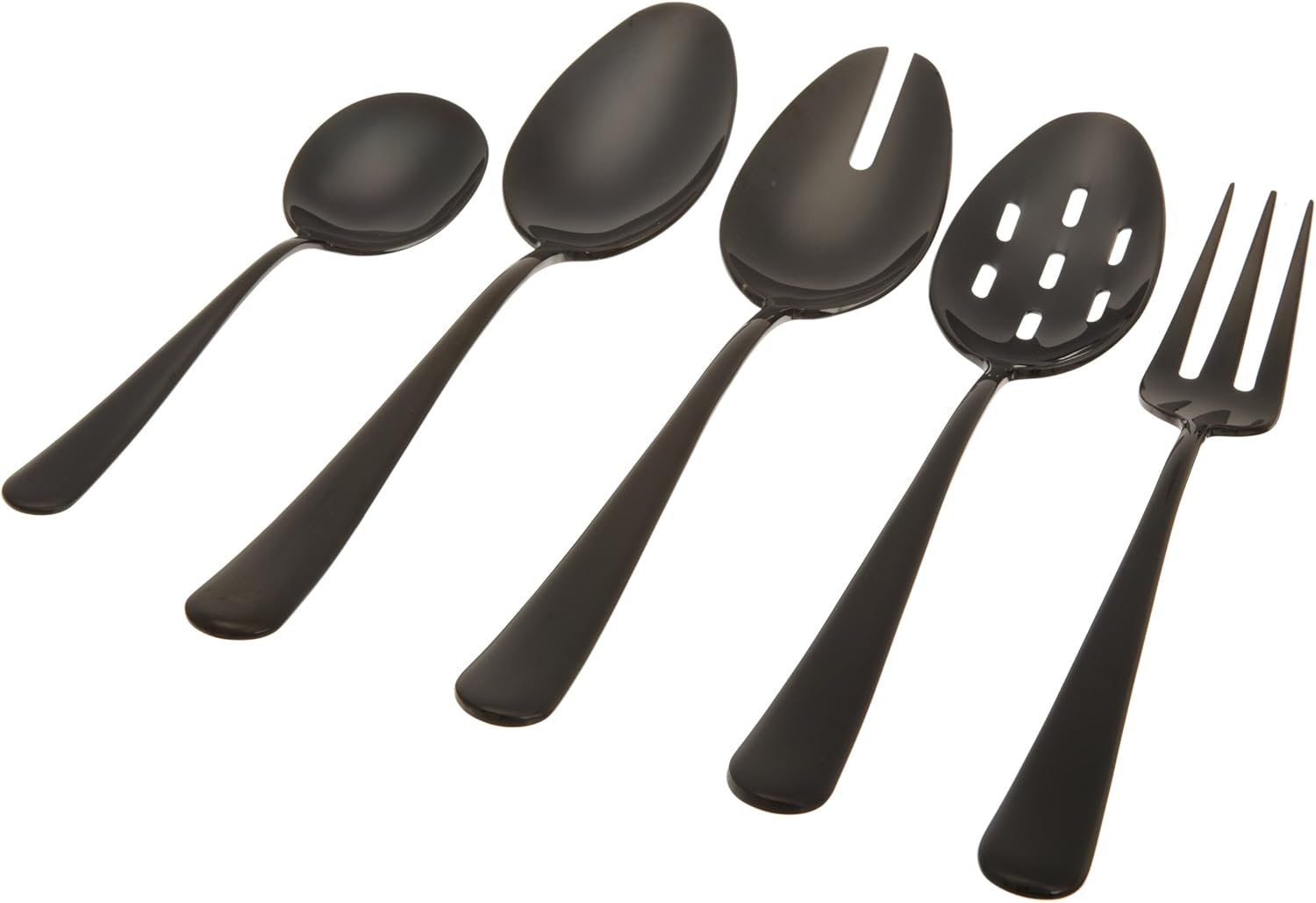 Herdmar Luxor 5Piece Serving Set, Black Mirror Finish