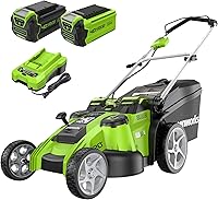 Greenworks 40V 20" Cordless Twin Blade Lawn Mower with 4.0Ah + 2.0Ah Batteries - 70 Min Runtime, No Gas Hassle