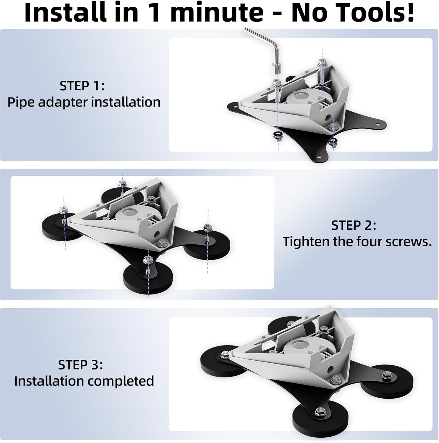 DAIERTEK Starlink Mini Car Magnetic Mount - Ultra Strong 220LBS Quick Release Roof Mount Kit, 360° Rotation, No Drill Universal Magnetic Car Mount for RV Van Truck Boat Yacht Vehicle