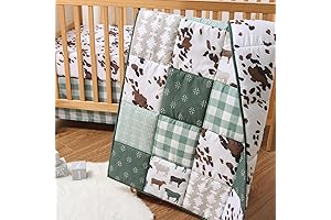 The Peanutshell Crib Bedding Set: Moo-tastic Farm Decor for Your Little Wrangler