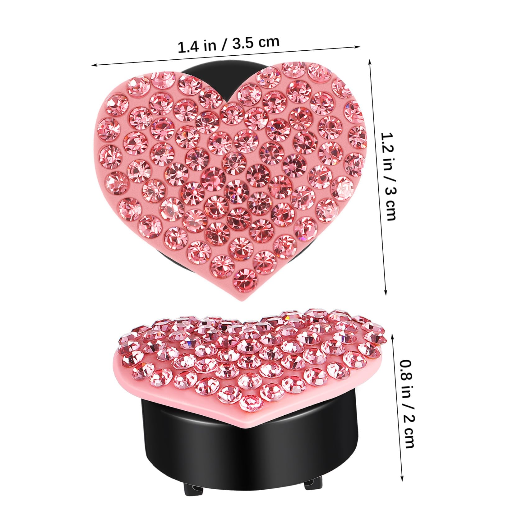 Gatuida 20pezzi Clip Per Ventilazione Auto Con Design Cuore Accessori Per Auto Con Profumo Decorazioni Brillanti Per Diffusori Di Compatibili Con Tutti Veicoli