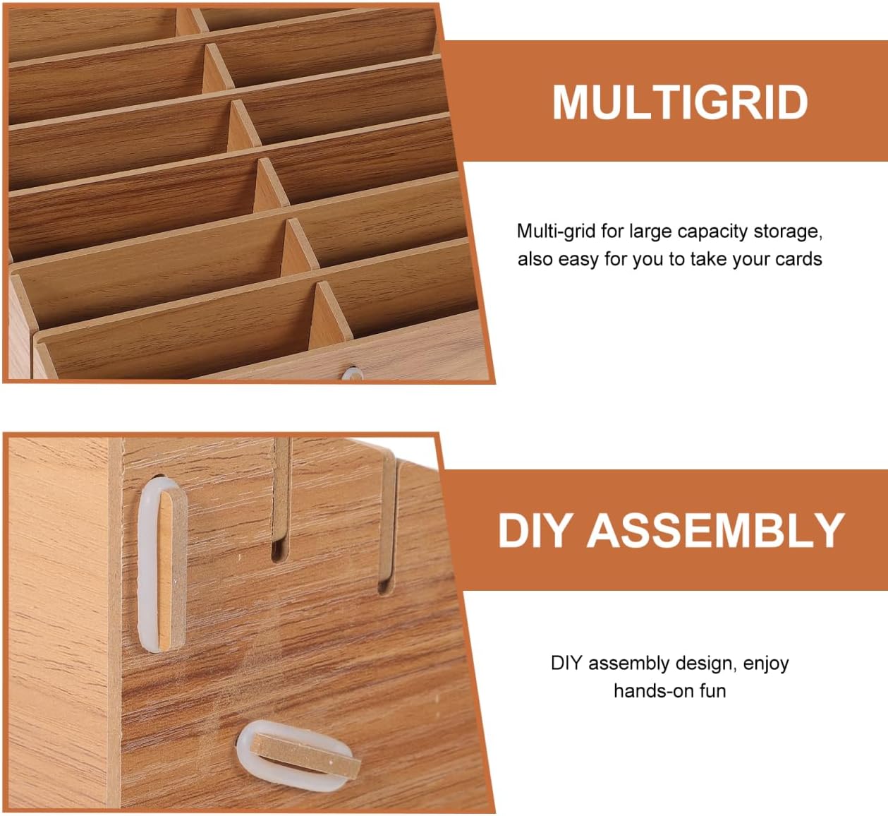 MAGICLULU Multi-Grid Card Sorter Box Portable Trading Card Storage Case Collectible Organizer for Game Cards Compact 8.66 X 6.29 X 5.51 in 1 pack image 5