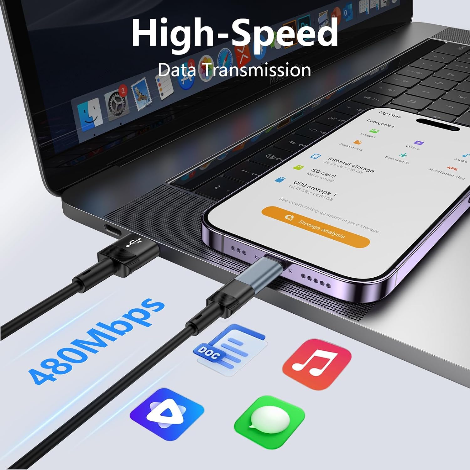 4Pack [Apple MFi Certified] Lightning to USB C Adapter for iPhone 17e 17 Air 17 Pro Max 16e/16 Pro/16 Pro Max Plus,USB Type C to Lightning Adaptor Cable Charger & Data Sync,Not for Headphone/Audio/OTG