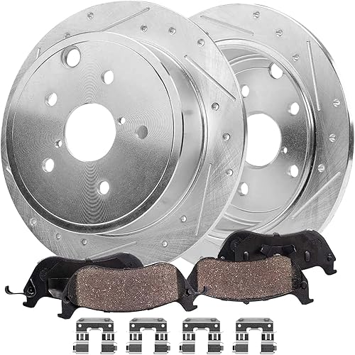 Miniatura 23 de Detroit Axle - Kit de freno trasero de 4 piezas para Chevy Equinox Captiva Sport Saturn Vue Pontiac Torrent Suzuki XL-7, rotores de freno de disco