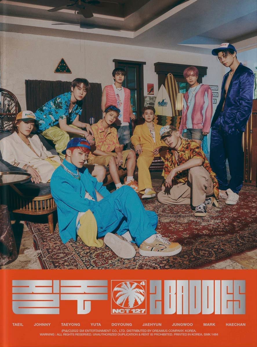 NCT 127 2 Baddies 4. album fotoksiążka wersja płyty CD + plakat + składany plakat na opakowaniu + broszura + pocztówka + naklejka + fotokarta+śledzenie (wersja szybsza)