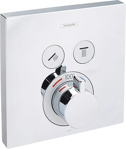 Miniatura 2 de hansgrohe ShowerSelect - Moderna y minimalista con control de temperatura automático de 1 manija de 6 pulgadas de ancho, 15763001 y 1850181, iBox