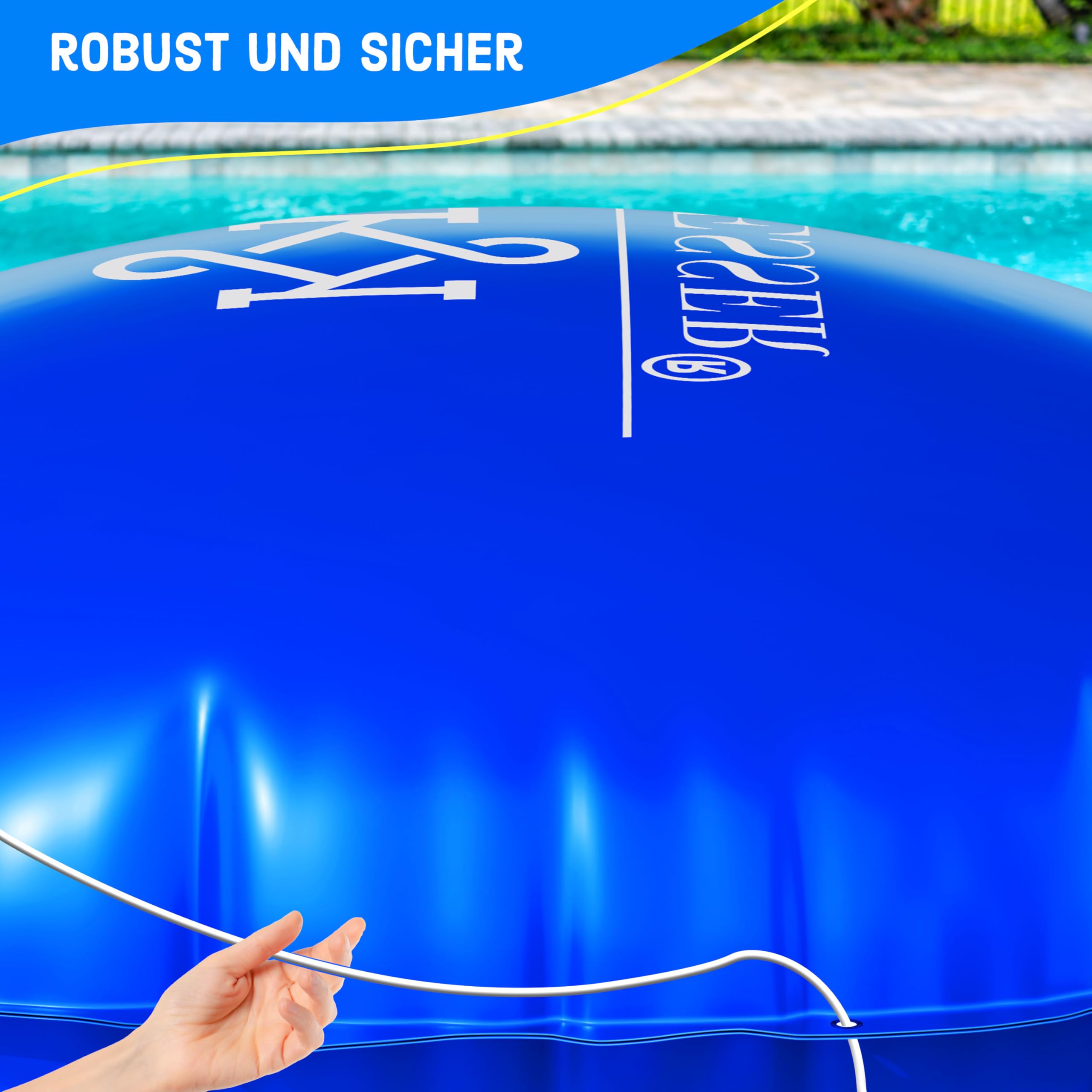 KESSER® Cojín de piscina de invierno de 400 cm | cubierta de piscina con doble costura Whirlpools | cojín de aire para piscina invernal | cubierta para piscinas empotradas de invierno | PVC