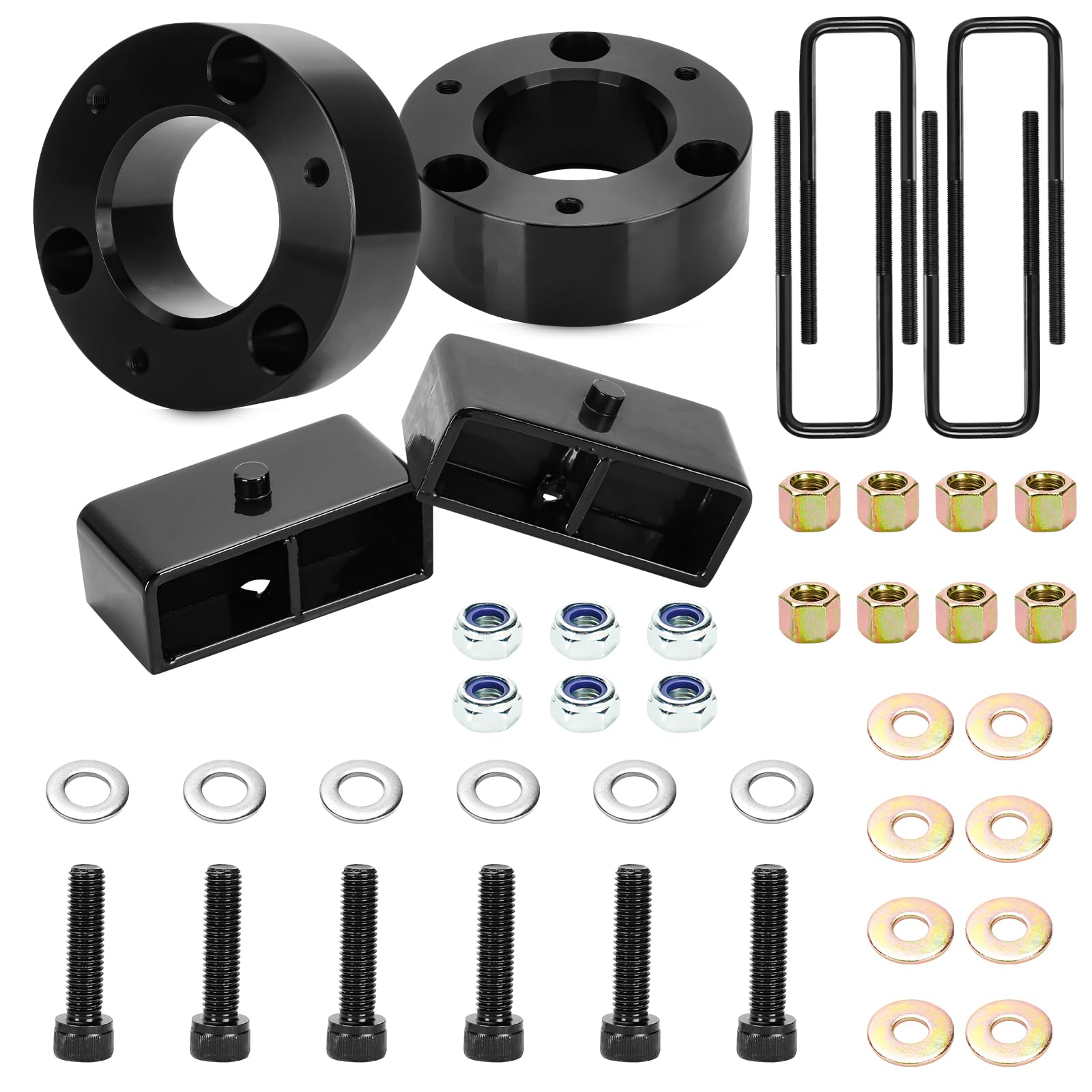 Autsurles 3" Front + 2" Rear Full Leveling Lift Kit for 2007-2020 Chevy Silverado 1500,for 2007-2020 GMC Sierra 1500 2WD/4WD,Strut Spacer Suspension