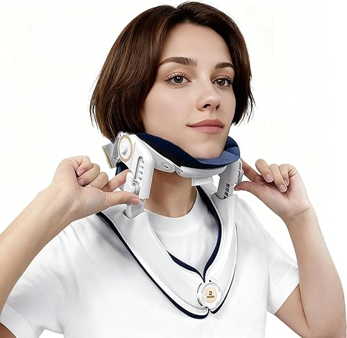 Zenopax - Estirador de cuello, dispositivo de tracción cervical 2 en 1 para soporte de cuello y alivio del dolor, adecuado para uso doméstico,
