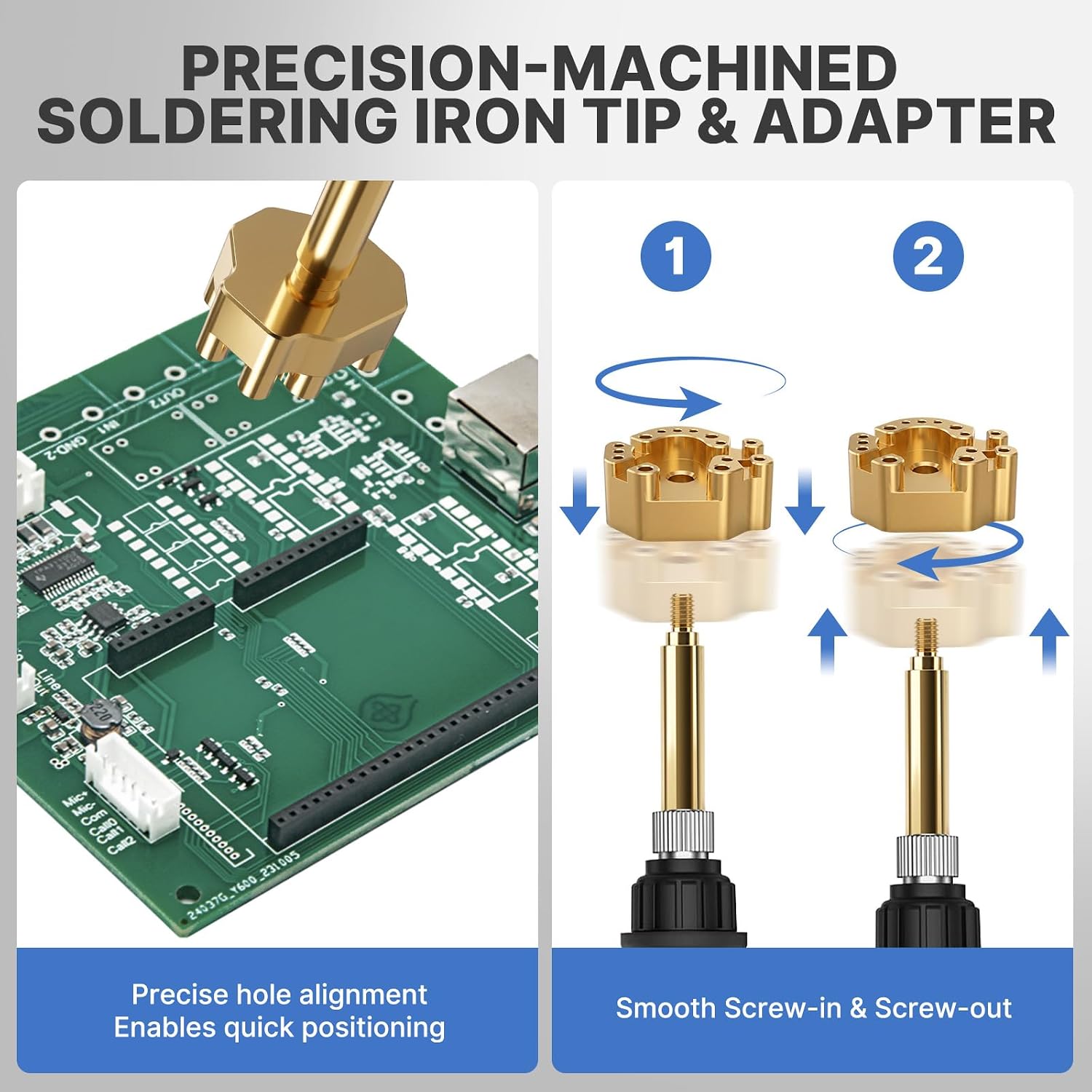 Joystick Soldering Iron Tip for PS5 Xbox One Series S & Switch Controllers | Multi-hole Solder Iron Kit Joystick Module Replacemen With Adapter Pry Opening Tools Screwdriver