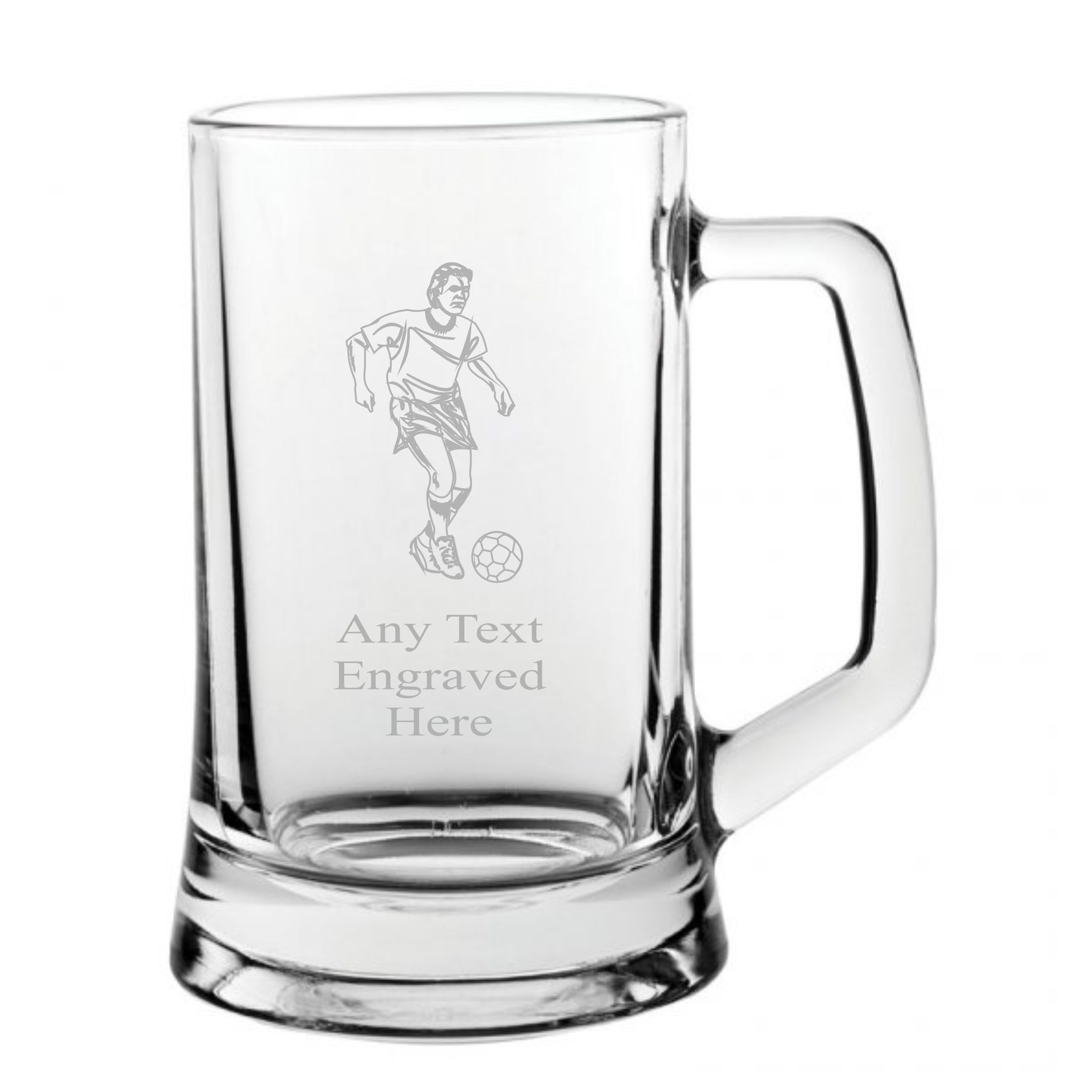 Glass Tankard [Custom] Engraved Football Pint Gt16