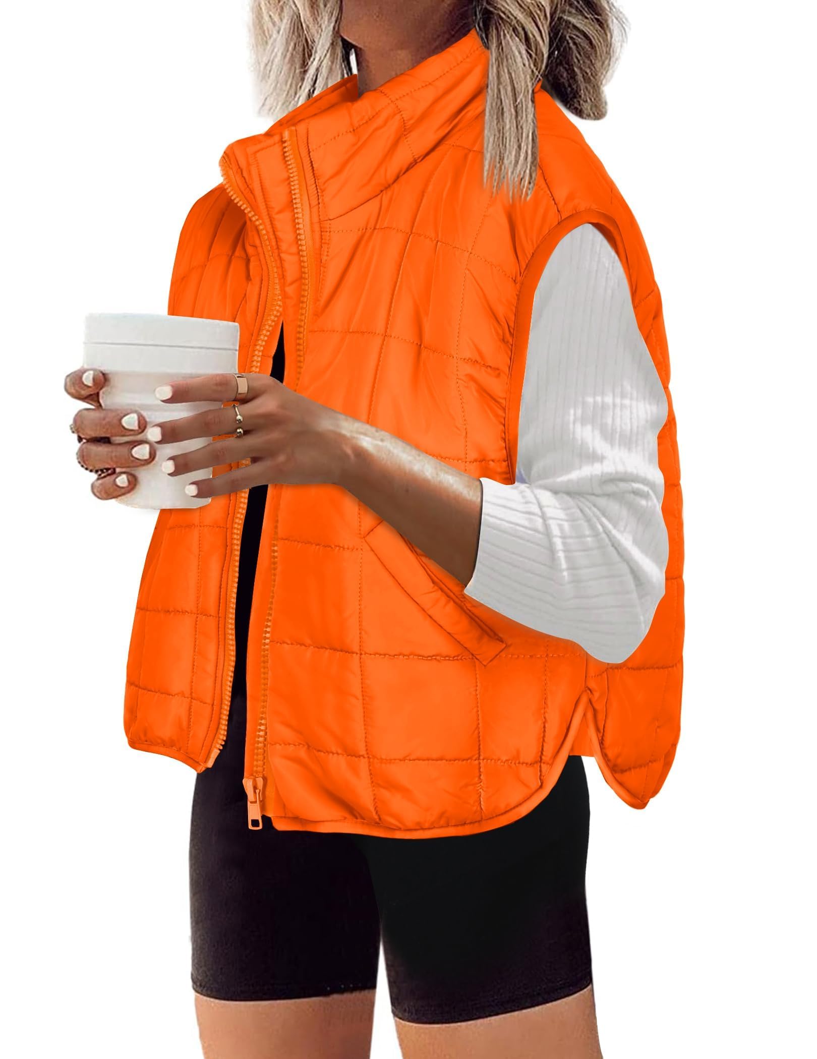 Zeagoo Womens Puffer Vest Ladies Sleeveless Zip Up Outerwear