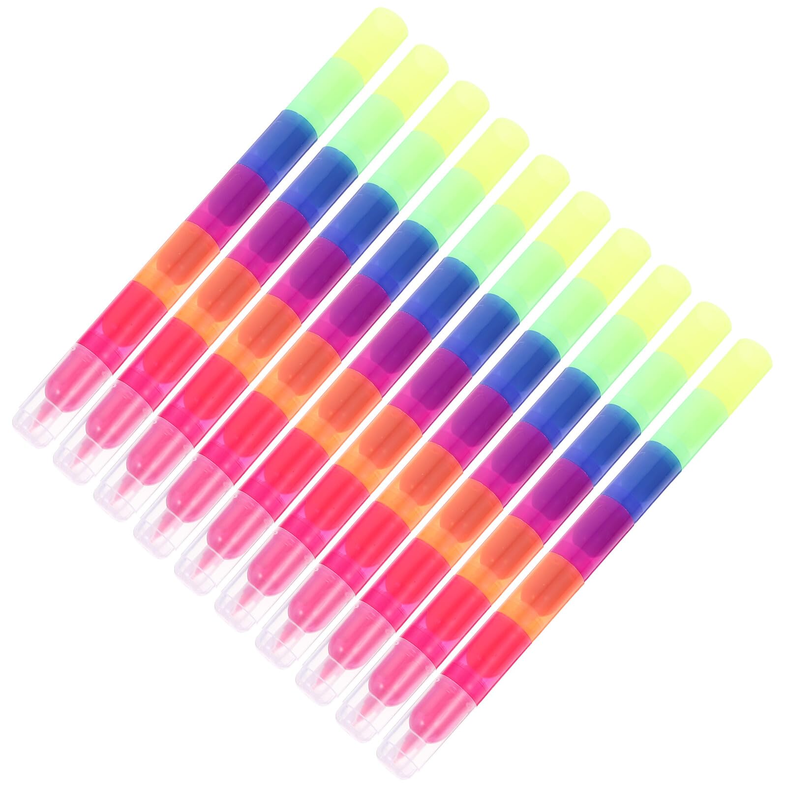 50 Stück 10 Stück Kleine Mehrfarbige Textmarker mit Starker Deckkraft Flacher Graffiti Marker Leuchtende Farben und Schülerbedarf für Schule und Scrapbooking