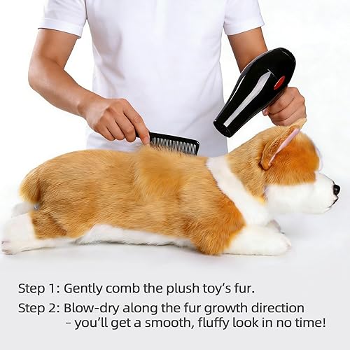 Miniatura 8 de CU-MATE Juguetes de peluche para perros Husky siberianos de 16 pulgadas, simulación realista y realista, juguete de peluche hecho a mano, regalo