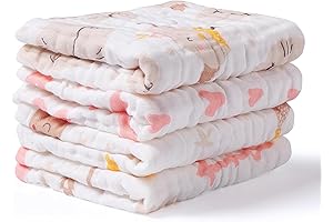 lasoftan Muslin Burp Cloths for Baby Girl