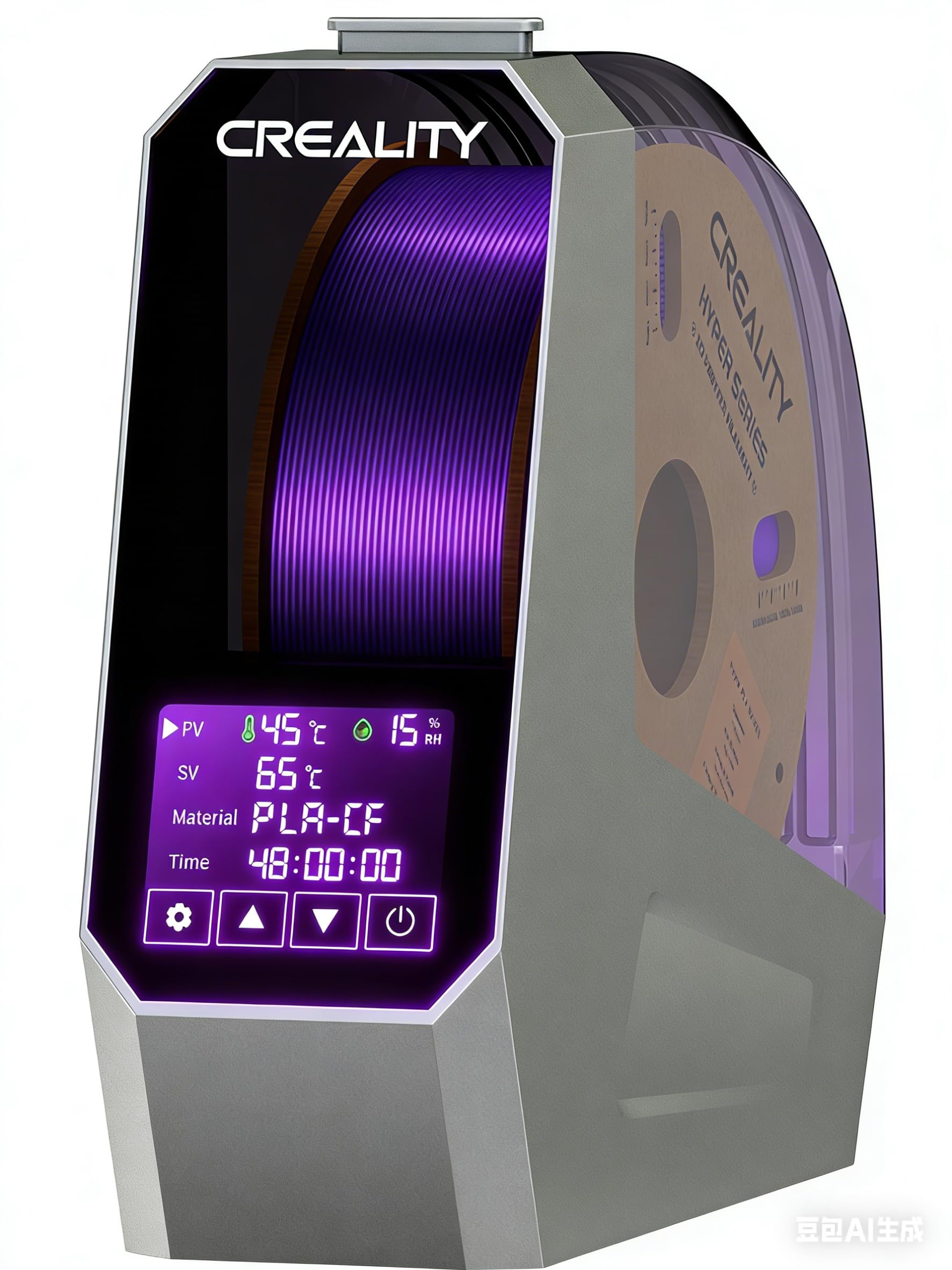 Creality Space Pi Filament Dryer, Filament Storage Box, Double 360° Heating Drying with Fan&Touch Screen, 3D Printer Filament Spool Holder, Filament Dryer for 1.75/2.85/3mm PLA PETG ABS TPU Nylon