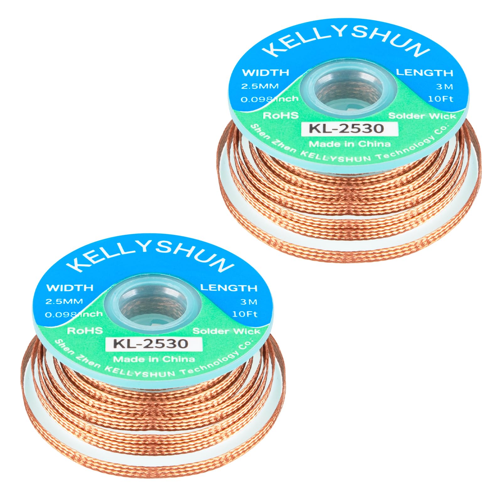 KELLYSHUN KL-558 Flussmittel Löten,10ML No-Clean Bleifreies Kolophonium Flussmittel(1 Stück),Entlötlitze