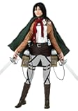 Deluxe Attack on Titan Mikasa Cosplay Halloween Costume for Women