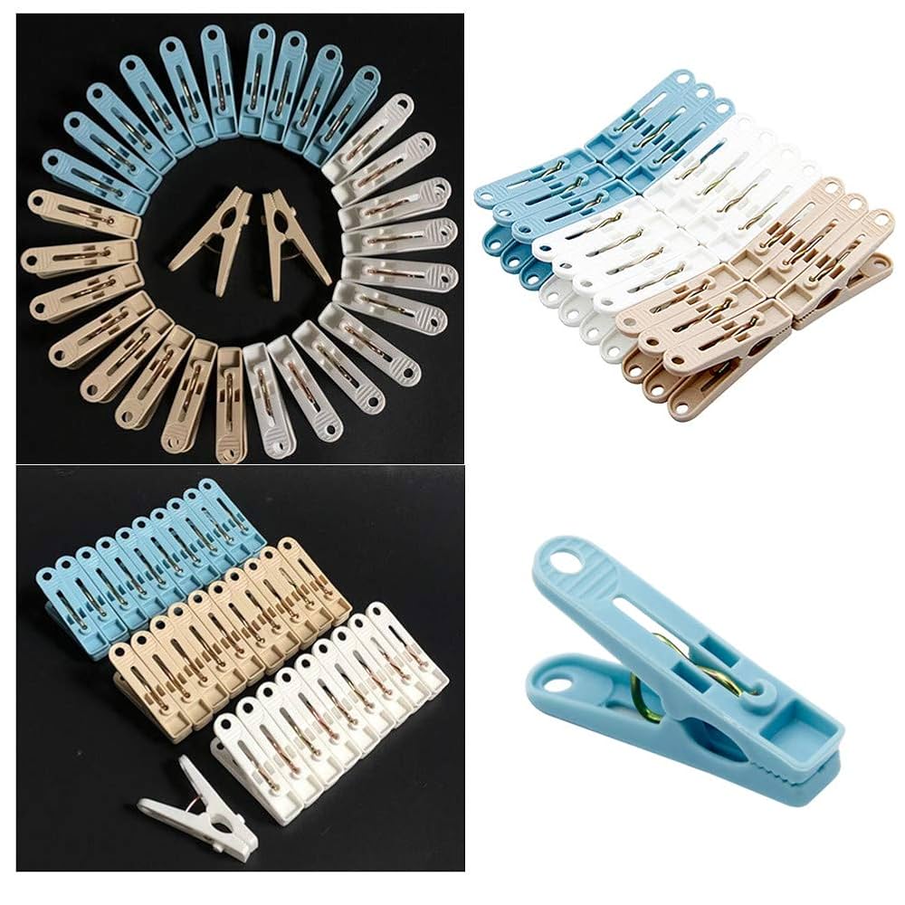 Amazon.co.jp : 洗濯ばさみ ピンチ ブルー 約5.5×3.7×1.2cm 先端