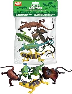 Wild Republic Reptile Polybag, Lizard Toy, Educational Toys, Kids Gifts, 5 Piece Set