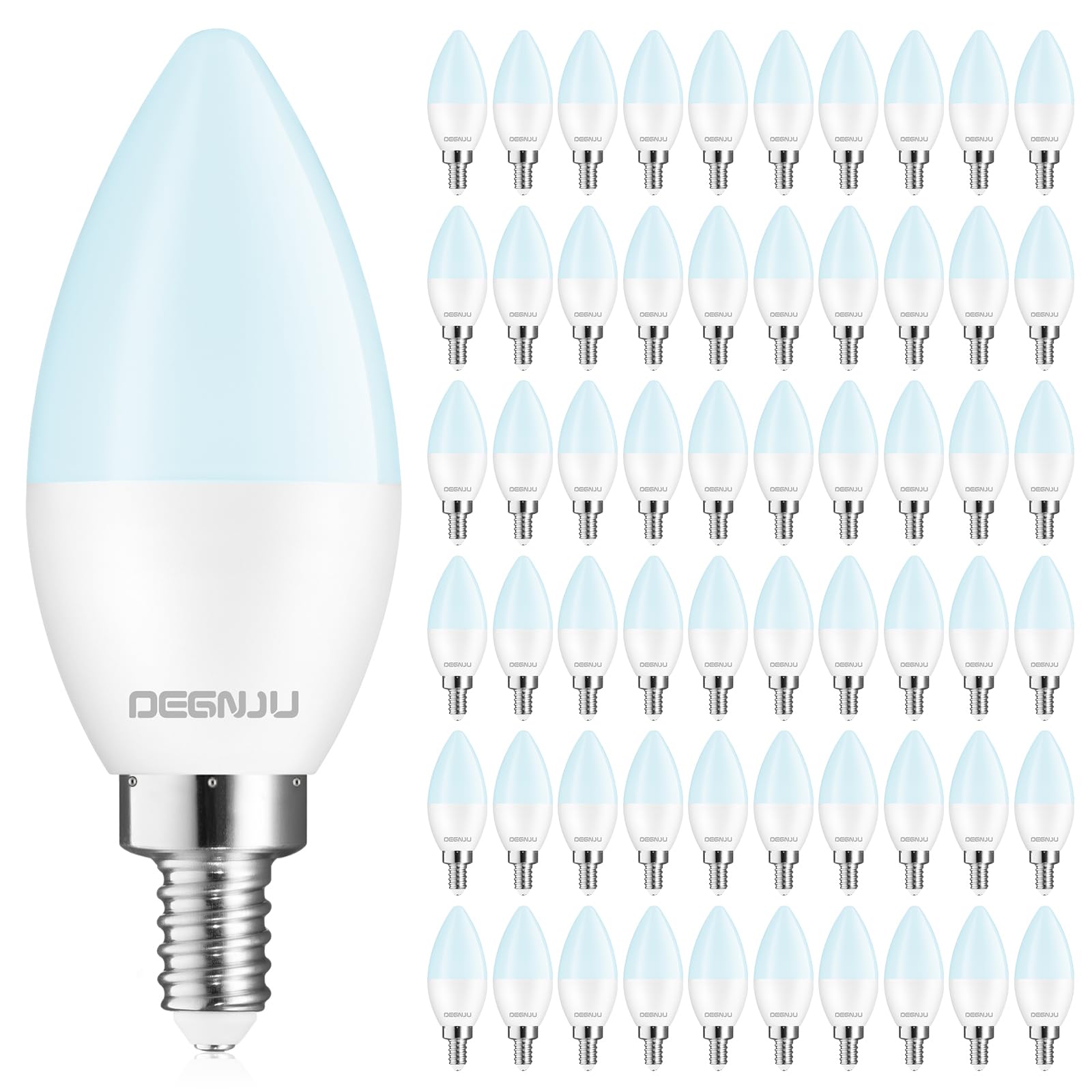 DEGNJU 60 Pack Chandelier Light Bulbs