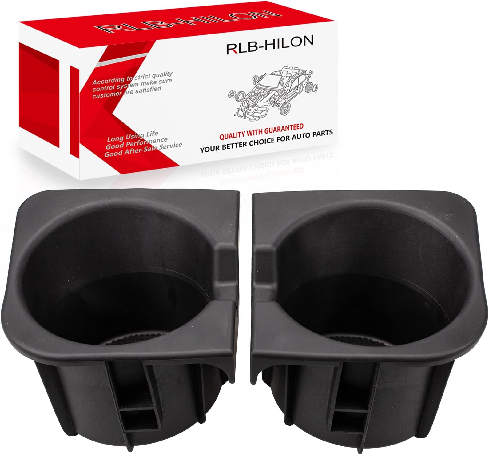 RLB-HILON Cup Holder Insert Compatible with Toyota Tacoma 2005 - 2017 Year Replaces OEM 66991-04012 66992-04012