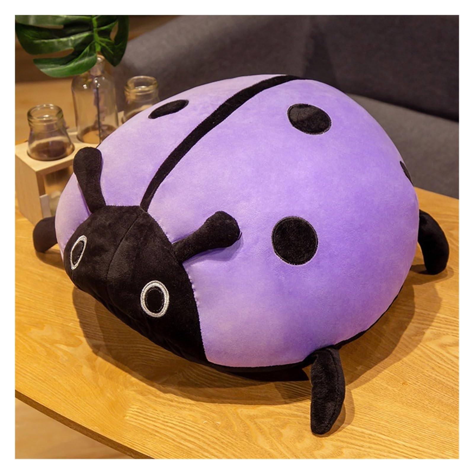 TOPLITHE Ladybug Plush, Cute Stuffed Ladybug Animals Soft Insect Plushie Hugging Pillow Gift For Kids Lovers Birthday Christmas Valentine's Day(Purple,80CM/31.4IN)