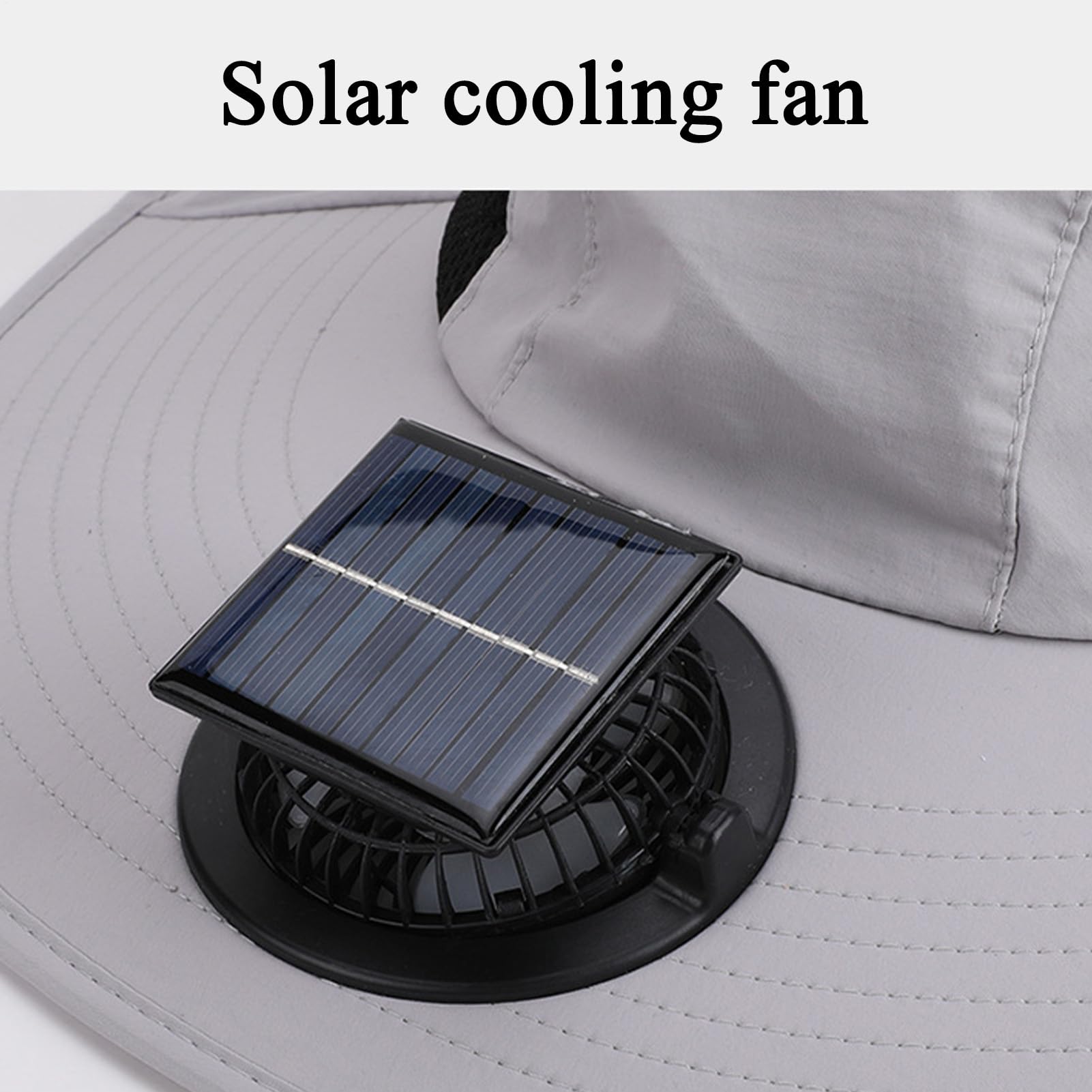 Sombrero Solar con Ventilador - con Ventiladores Alimentados por Energía Solar - Accesorio Impermeable con Protección contra los Rayos UV y ala Ancha para Senderismo, Pesca, Accesorios de Viaje,
