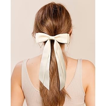ヘアアクセサリー SILK SATIN BOW HAIR CLIPE Amazon.com : Satin Bow Hair Clips for Women, Silkly Satin