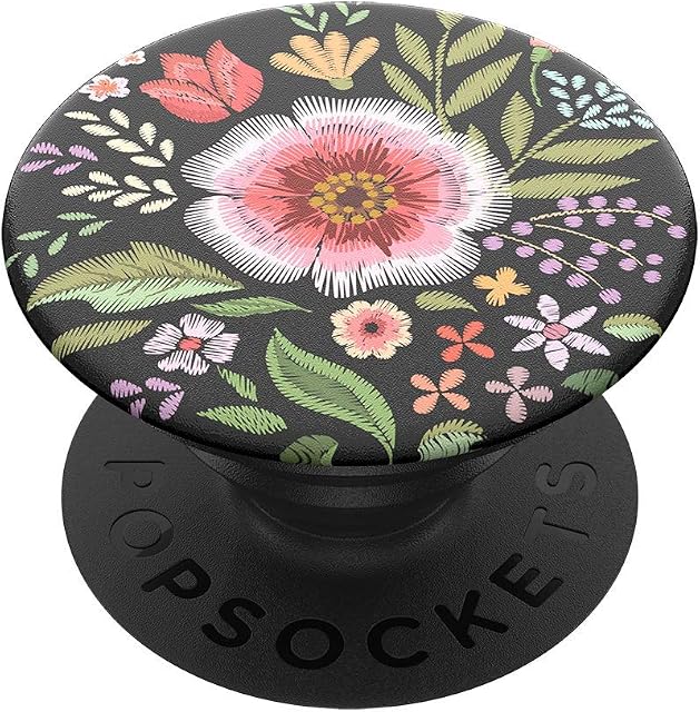 PopSockets: PopGrip Expanding Stand and Grip with a Swappable Top for Phones & Tablets - Flower Flair