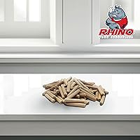 Vista 26 de 3/8" x 2" - Paquete de 500 pasadores de madera - Secados al horno, estriados y biselados (3/8" x 2", 500 unidades)