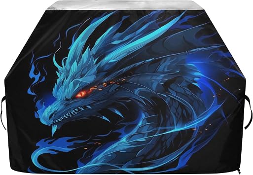 Blueangle 65 Inch Heavy-Duty Waterproof Dragon Grill Cover for BBQ/Gas Grills Outdoor - Windproof Edges All Weather Protection Barbecue Covers 278