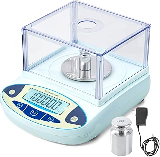 CXRCY 500g x 0.001g High Precision Digital Lab Scale Analytical Balance with 11 Units & Calibration Weights