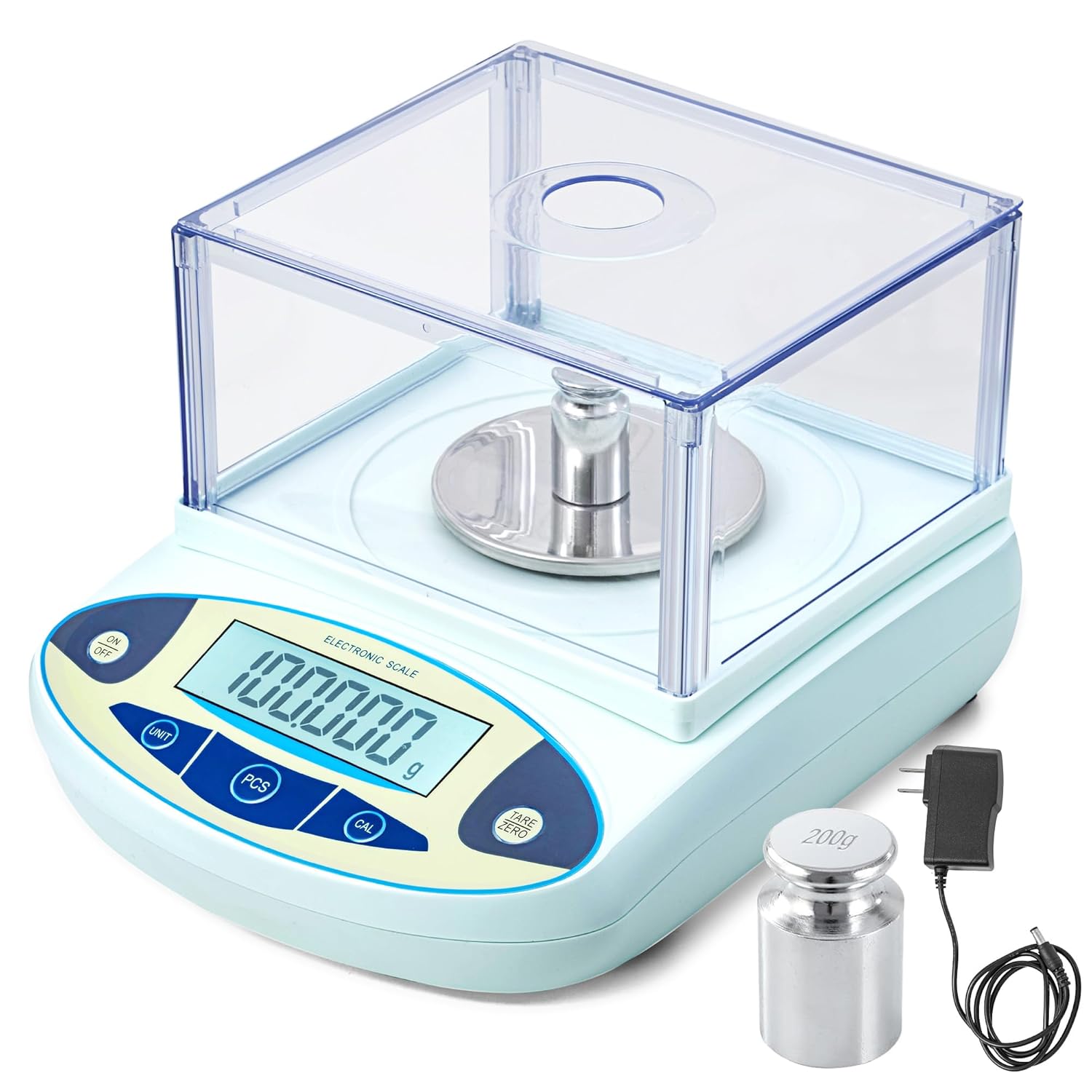 CXRCY 500g x 0.001g High Precision Digital Lab Scale Analytical Balance with 11 Units & Calibration Weights