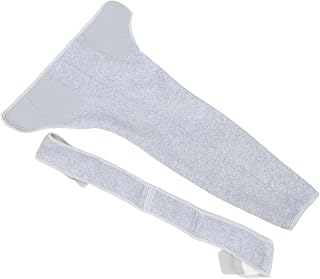 BAZEITFLOW Rotator Cuff Shoulder Support Brace Compression Sleeve Medical Stabilizer Strap Adjustable for Sports and Injury, Size L, Light Grey,