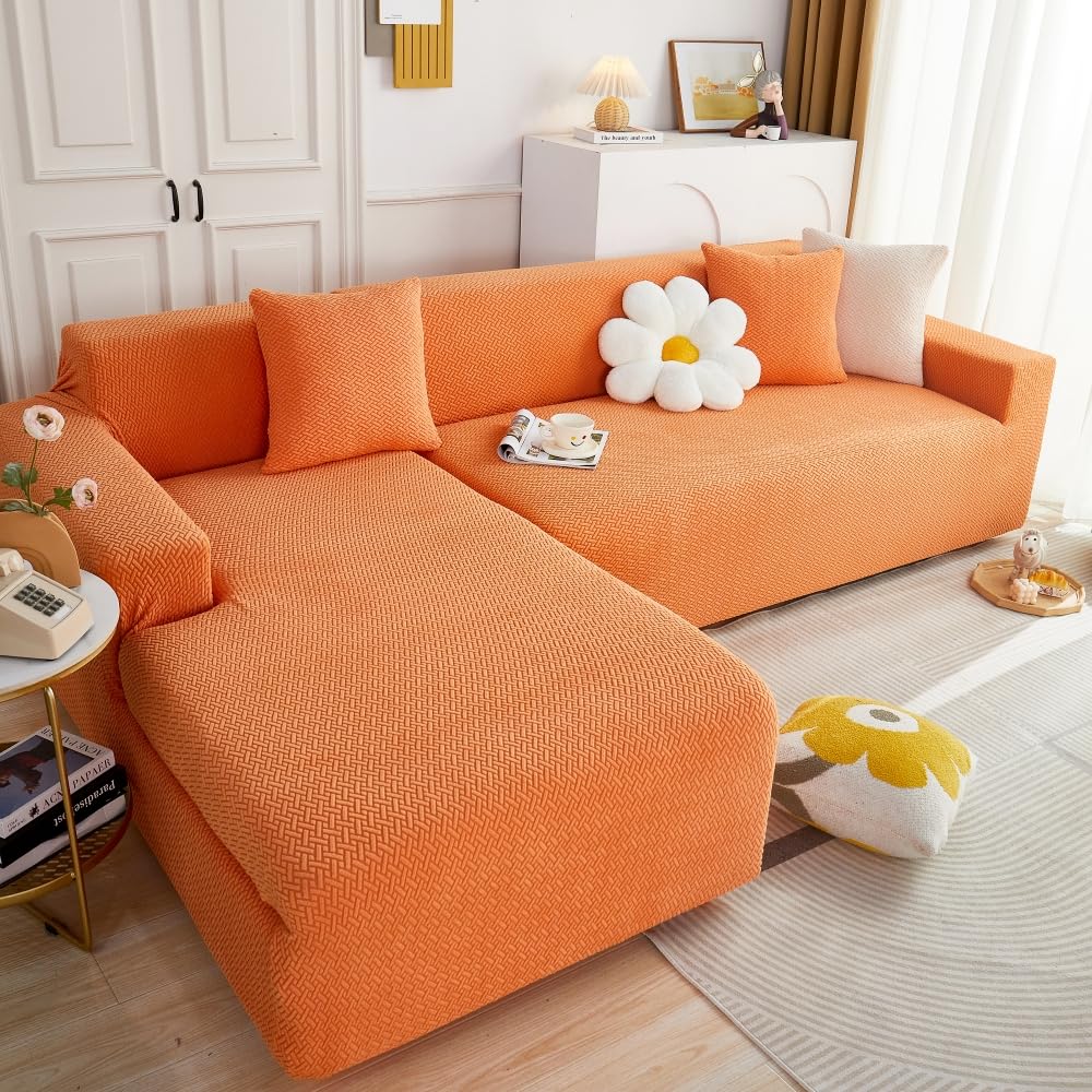Housse de canapé d'angle pour salon familial et protection contre les animaux
