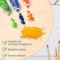 Vista 4 de Paquete de 6 círculos de madera de 14 pulgadas para manualidades, círculos de madera sin terminar letrero en blanco de madera, discos de madera