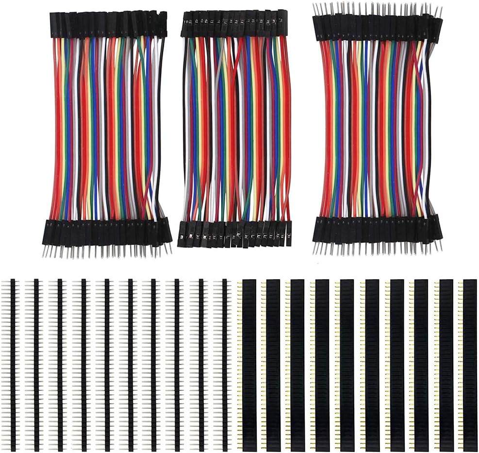 120pcs Câbles Dupont Breadboard 20cm - Mâle-Femelle, Mâle-Mâle, Femelle-Femelle - 28AWG Pour Arduino Raspberry Pi