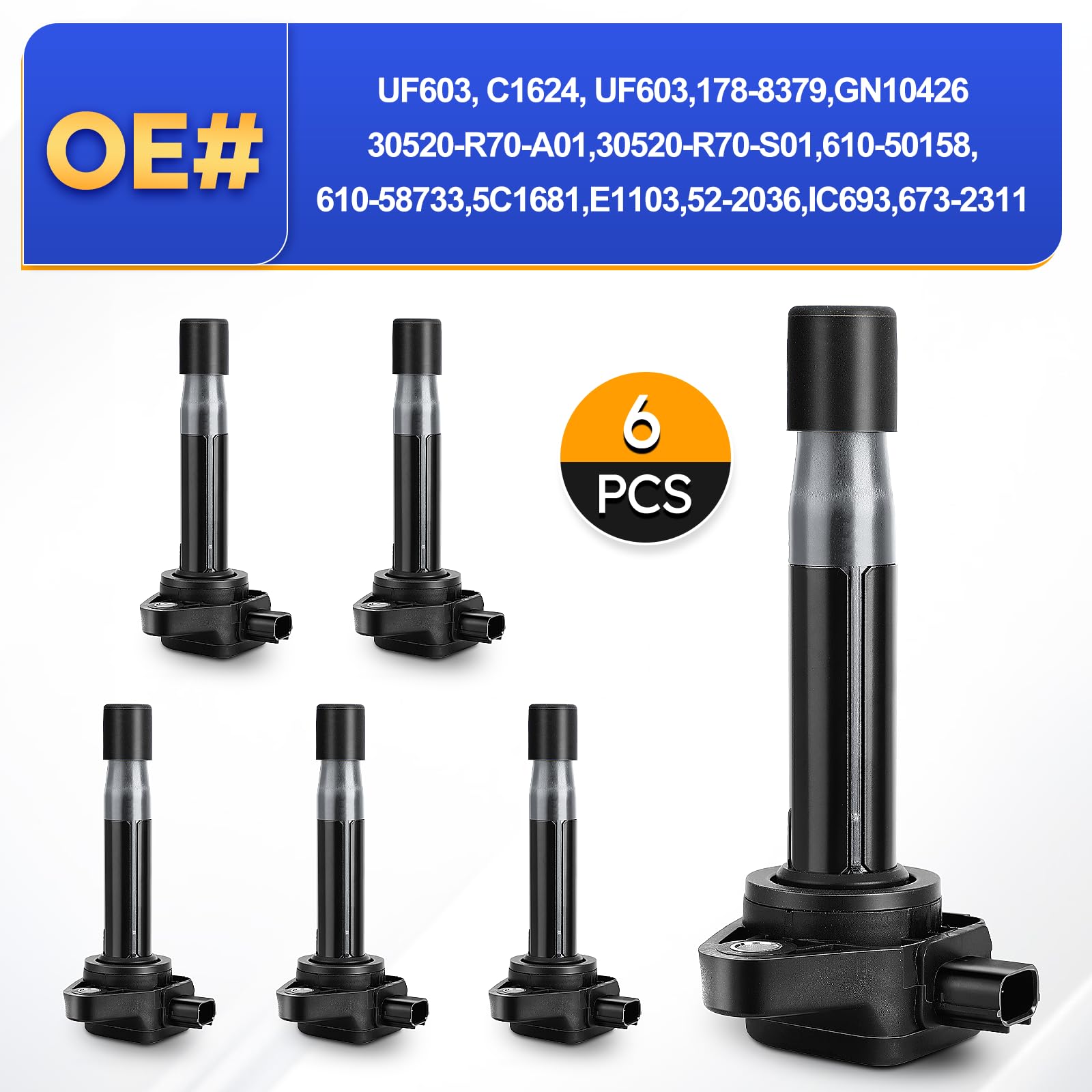 A-Premium Engine Ignition Coils Compatible With Honda Pilot 09-15