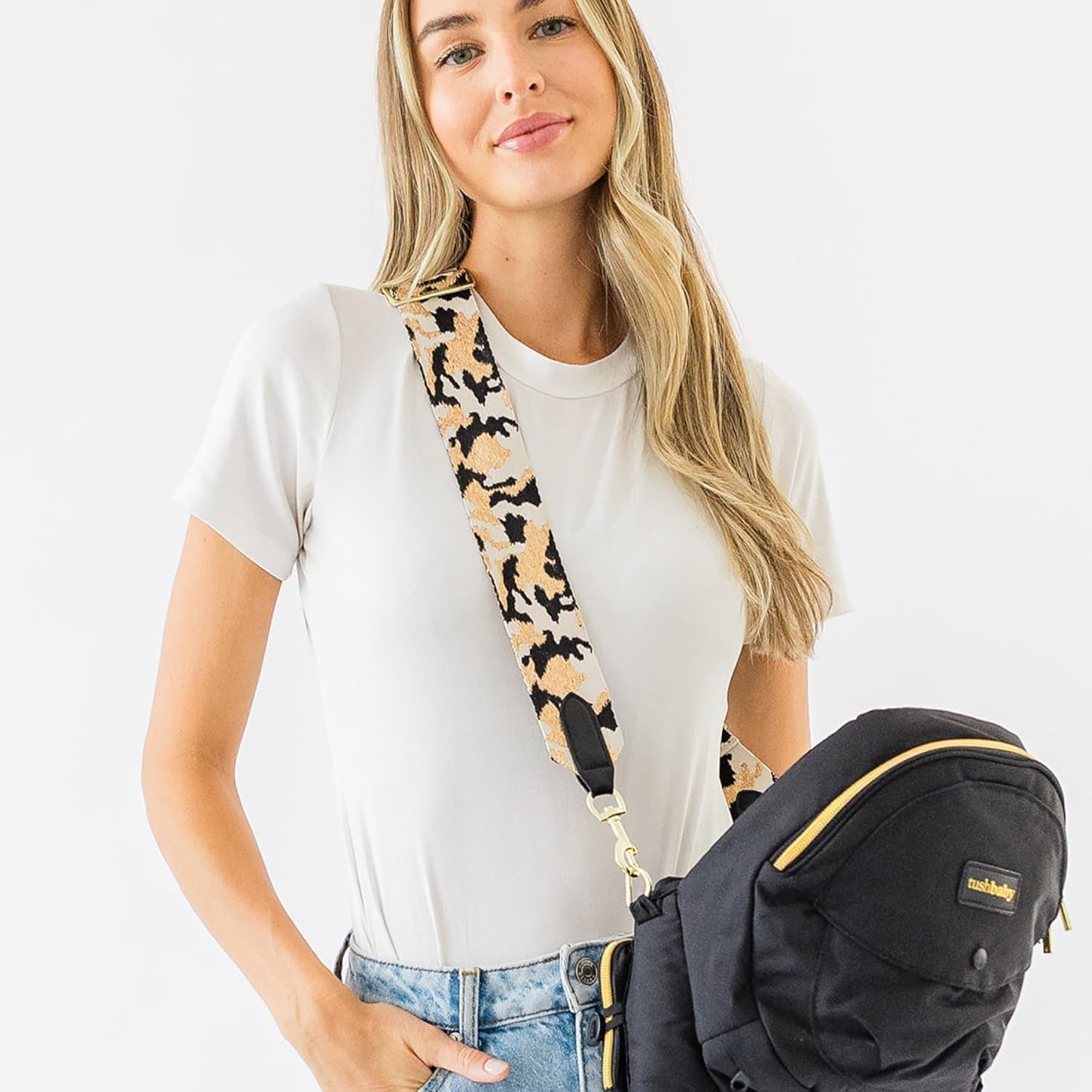 Tushbaby Grey Hip Seat Carrier with Atlas Crossbody Strap