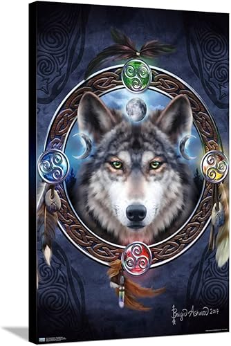 Trends International Brigid Ashwood - Celtic Wolf Guide Canvas Wall Poster Trends International Brigid Ashwood - Celtic Wolf Guide Canvas Wall Poster