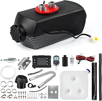 Triclicks 12V 5KW Air Diesel Heater Parking Heater Diesel Night Heater with Silencer LCD Switch Remote Control 10L Tank For Truck, Boat, Car Trailer, Motorhomes, Campervans (Style 2)